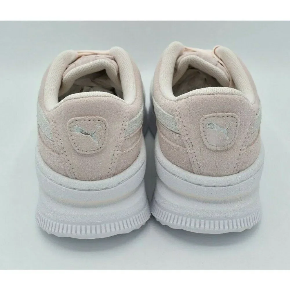 Puma Womens Size 9.5 Deva Suede Pink White Casual Platform Sneakers Shoes‎